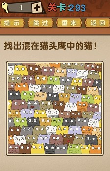 最强的大脑第293关【找出混在猫头鹰中的猫】答案攻略