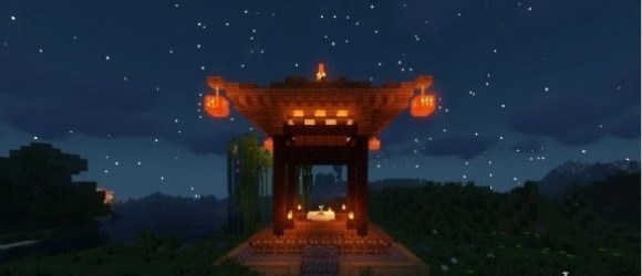 我的世界《minecraft》中式古风亭建造图文攻略