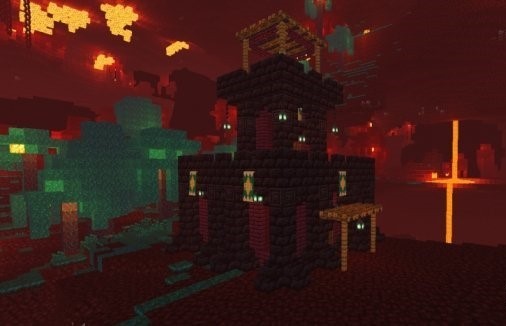 我的世界《minecraft》下界生存小屋建造图文攻略