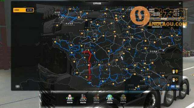 欧洲卡车模拟2《EuroTruckSimulator2》全地图扩展DLC成就解锁攻略