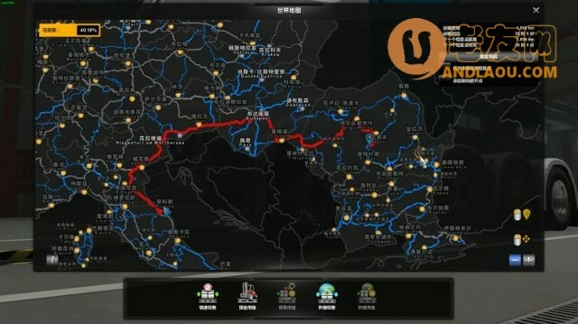 欧洲卡车模拟2《EuroTruckSimulator2》全地图扩展DLC成就解锁攻略