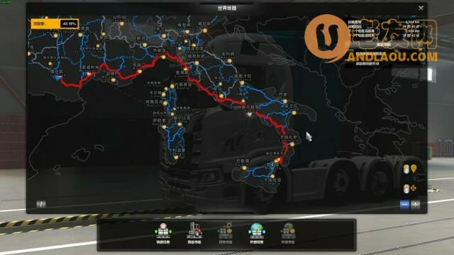 欧洲卡车模拟2《EuroTruckSimulator2》全地图扩展DLC成就解锁攻略